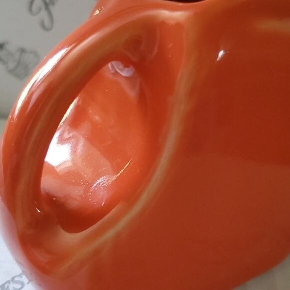 Fiestaware Fiesta Pitcher Mini Disk Poppy Orange CERAMIC CONTAINER - Picture 10 of 16